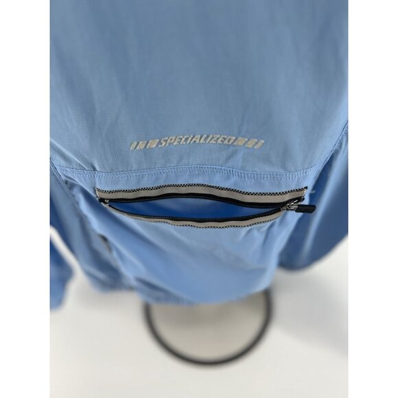 Specialized Cycling Jacket XL Baby Blue Full Zip Sleeves Vest Windbreaker Womens - Picture 8 of 12